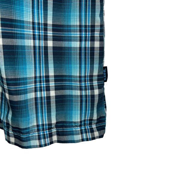 Kuhl Eluxur Shirt Men's Large Blue Plaid Short Sleeve Button Up Outdoor Hiking - Picture 3 of 7